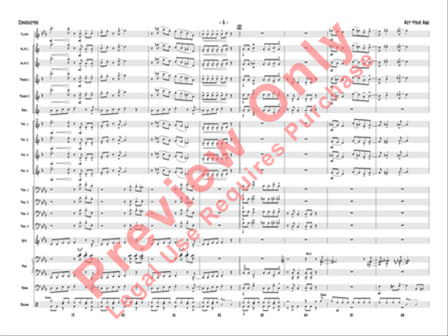 Act Your Age Act Your Age Jazz Ensemble scores gallery preview page 27