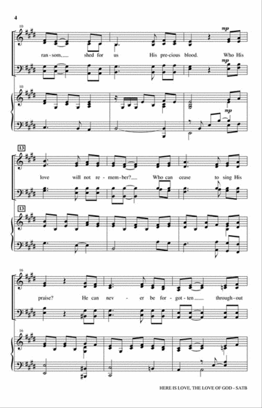 Here Is Love, the Love of God Choir scores gallery preview page 3