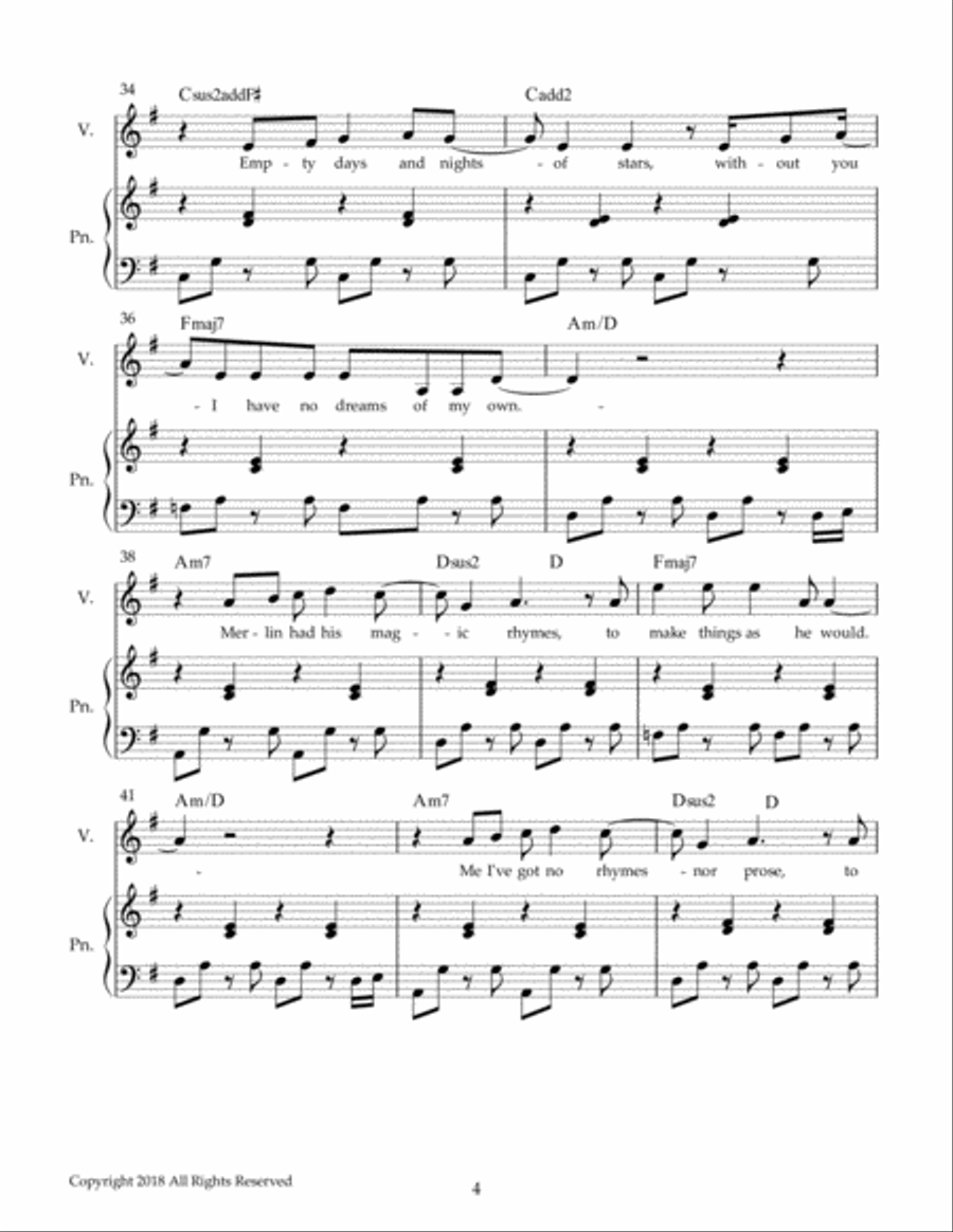 High Over You PVG Voice scores gallery preview page 4