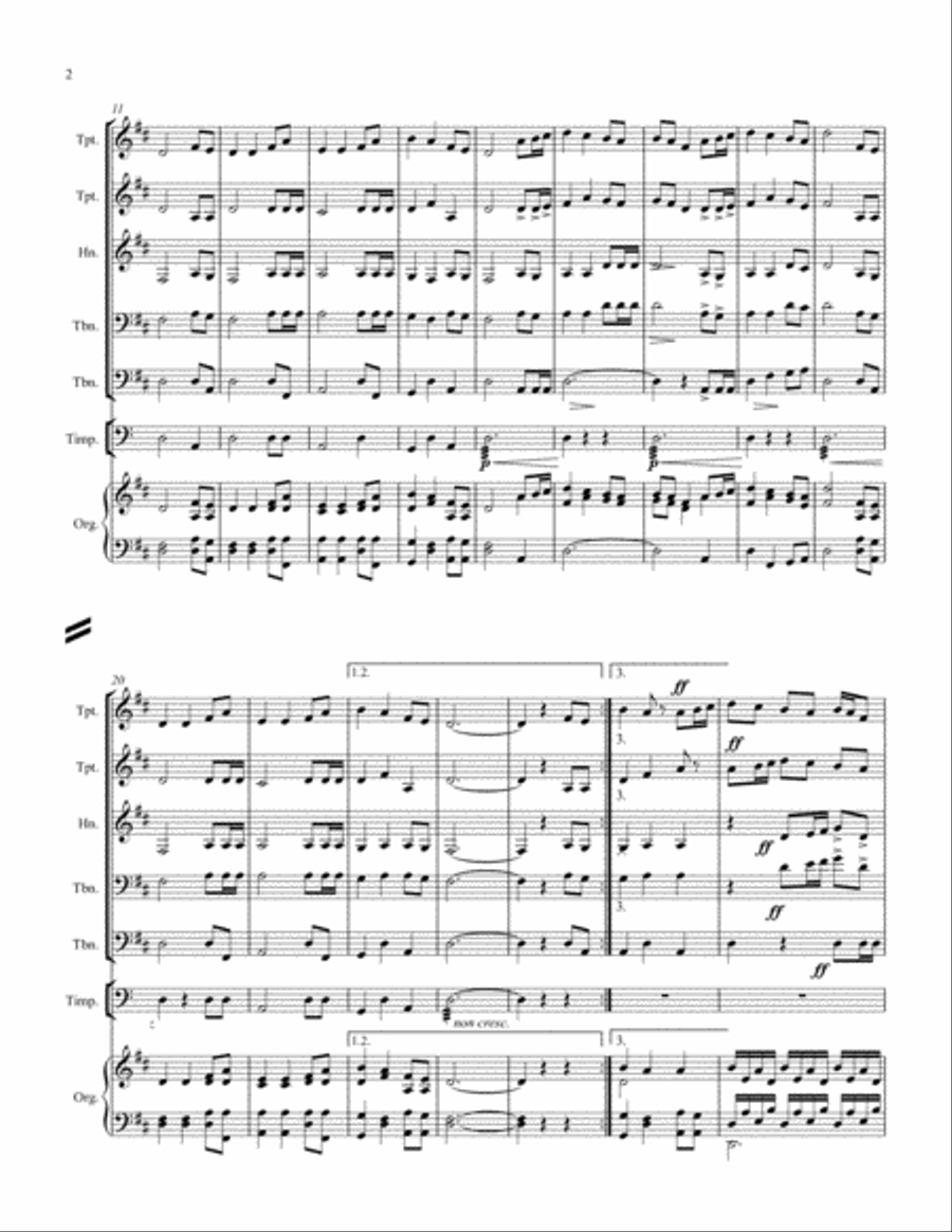 Nettleton - for organ, brass, and timpani Small Ensemble scores gallery preview page 2