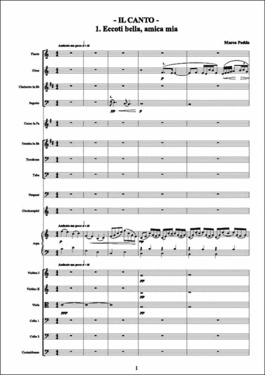 Il Canto, for Orchestra