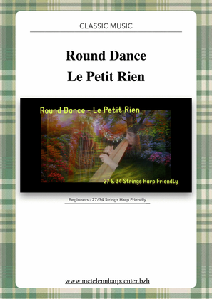Book cover for Round Dance/Beyer - Le Petit Rien/Couperin - beginner & 27 String Harp | McTelenn Harp Center