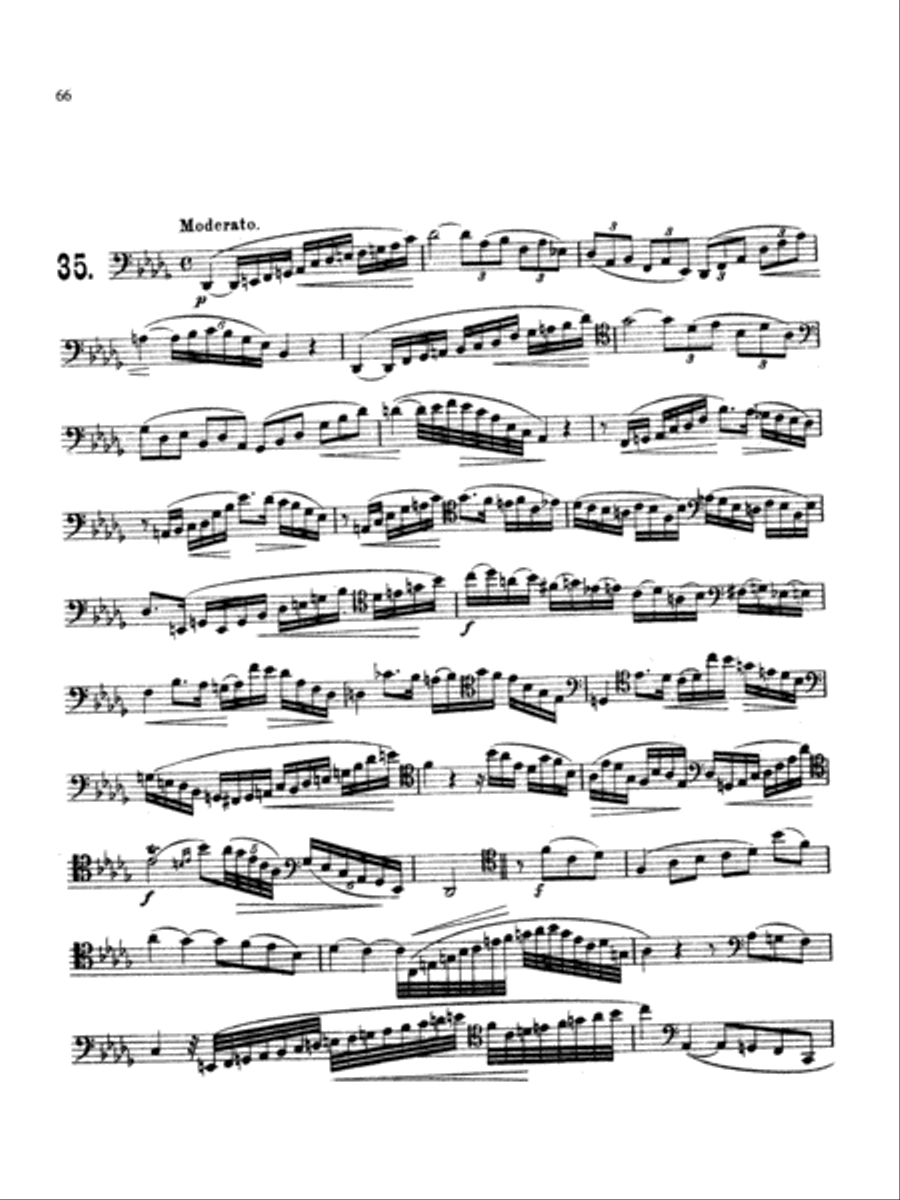 Milde: Fifty Concert Studies, Op. 26 Bassoon Solo scores gallery preview page 1