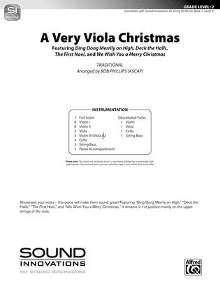 Book cover for A Very Viola Christmas: Score
