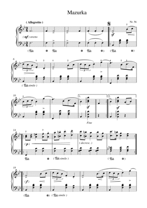 Book cover for Chopin - Mazurka o.O. No.56 for piano solo