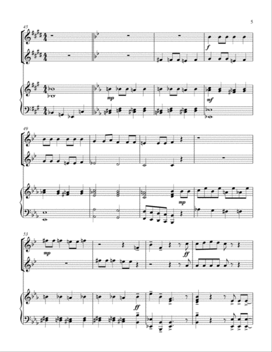 Bohemian Rhapsody Brass Duet scores gallery preview page 6
