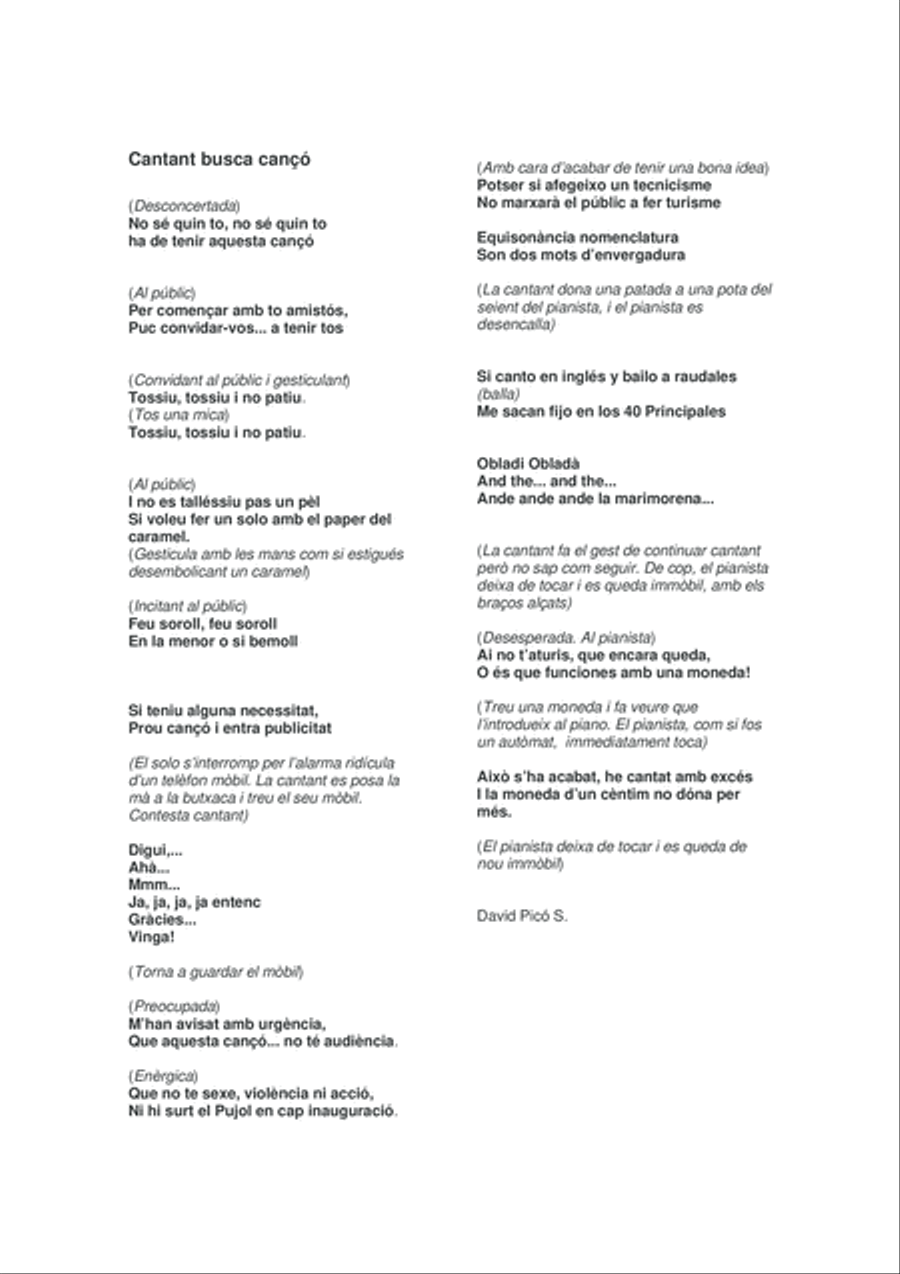 Cantant busca cançó Soprano Voice scores gallery preview page 5