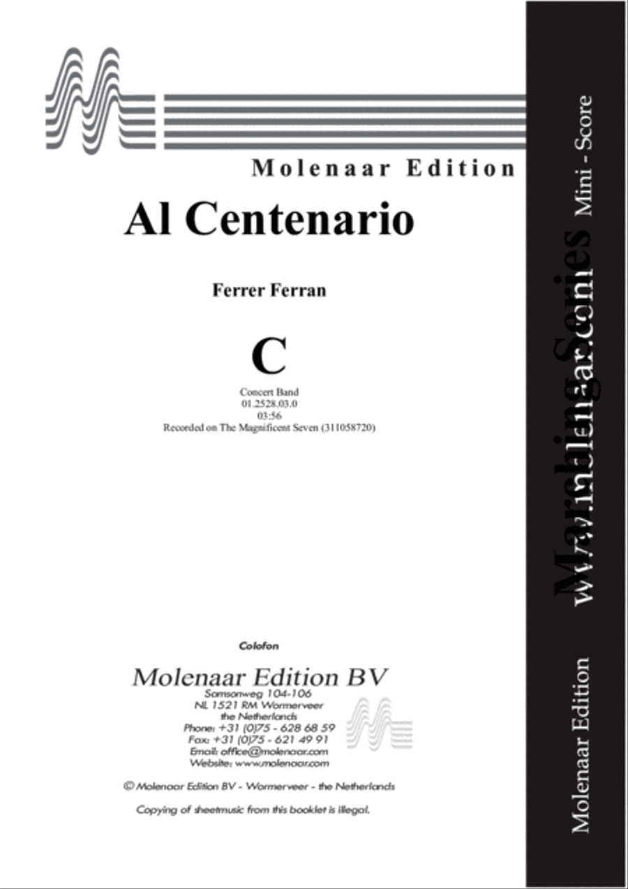 Al Centenario Concert Band scores gallery preview page 2