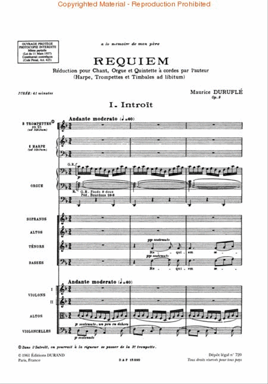 Requiem (reduced orchestration) Mixed Choir scores gallery preview page 2