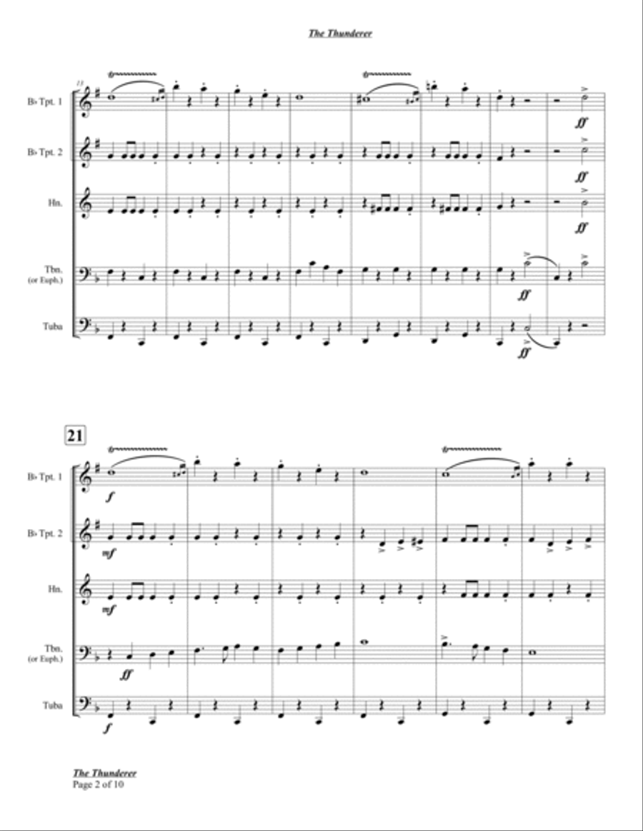The Thunderer Chamber Music scores gallery preview page 4