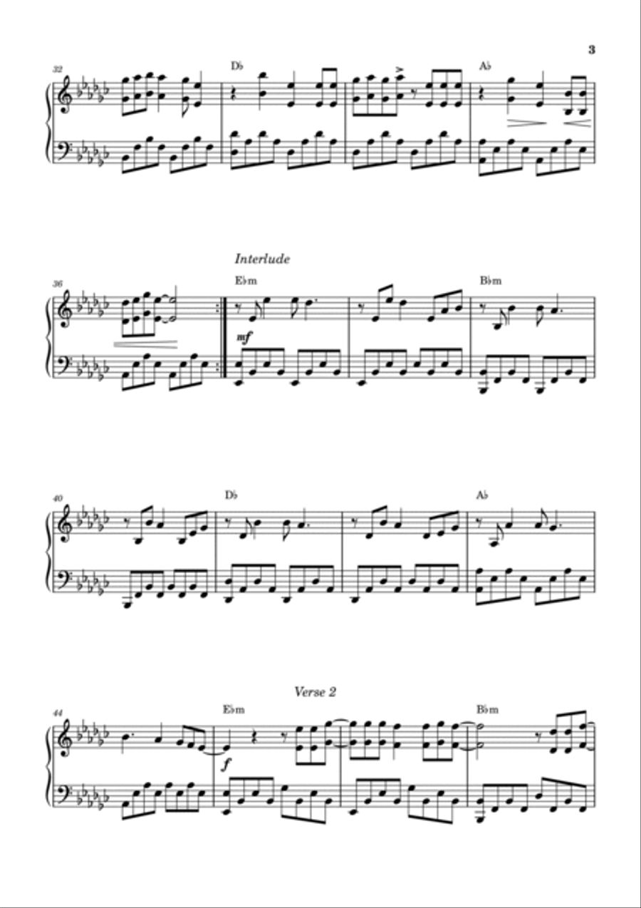 Beat Of Your Heart Piano Solo scores gallery preview page 3