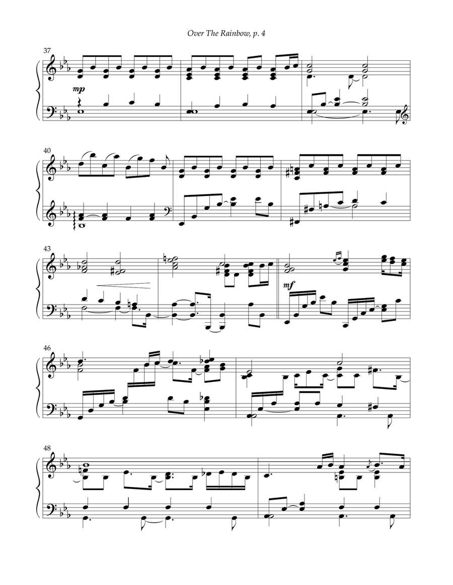 Over The Rainbow (from The Wizard Of Oz) Piano Solo scores gallery preview page 4
