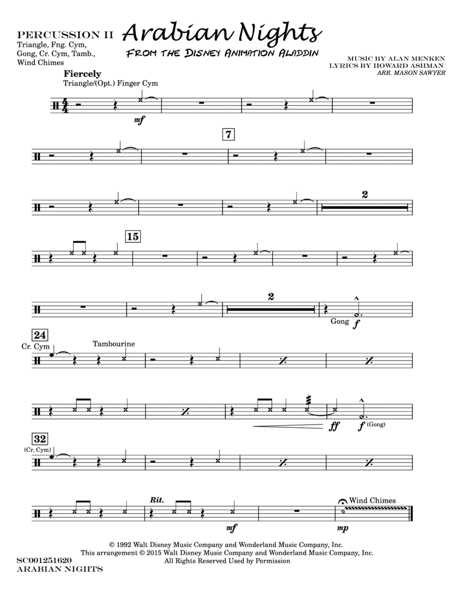 Book cover for Arabian Nights - Score Only