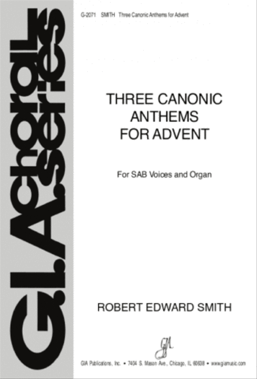 Three Canonic Anthems for Advent 3-Part scores gallery preview page 1