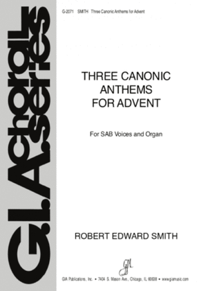 Book cover for Three Canonic Anthems for Advent