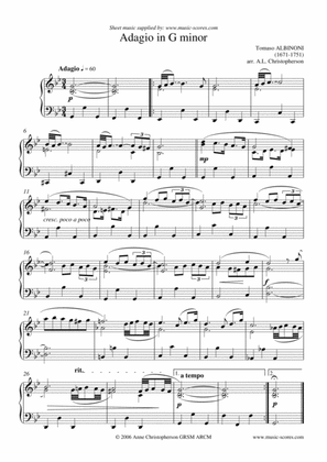Albinoni Adagio - Piano