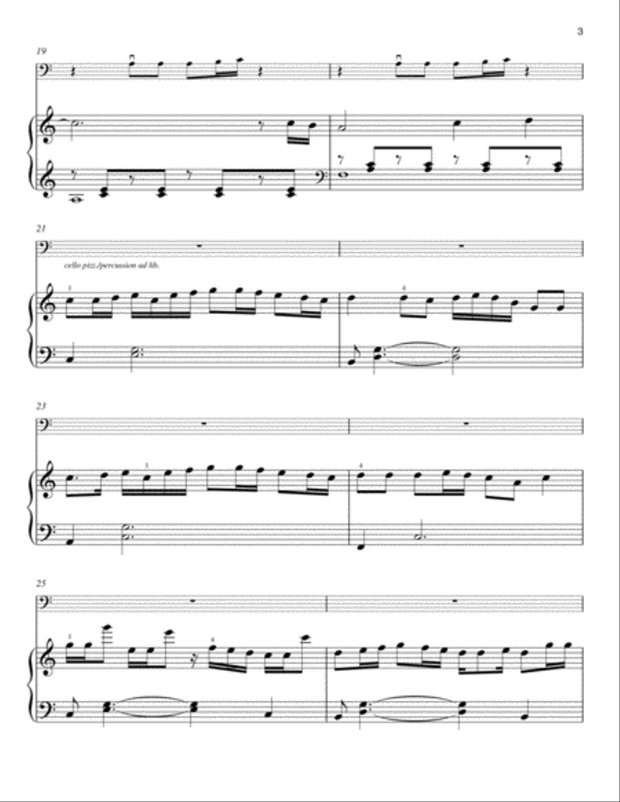 Over The Rainbow / Simple Gifts Cello scores gallery preview page 3