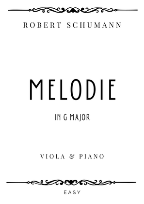 Book cover for Schumann - Melodie (Melody) in G Major - Easy
