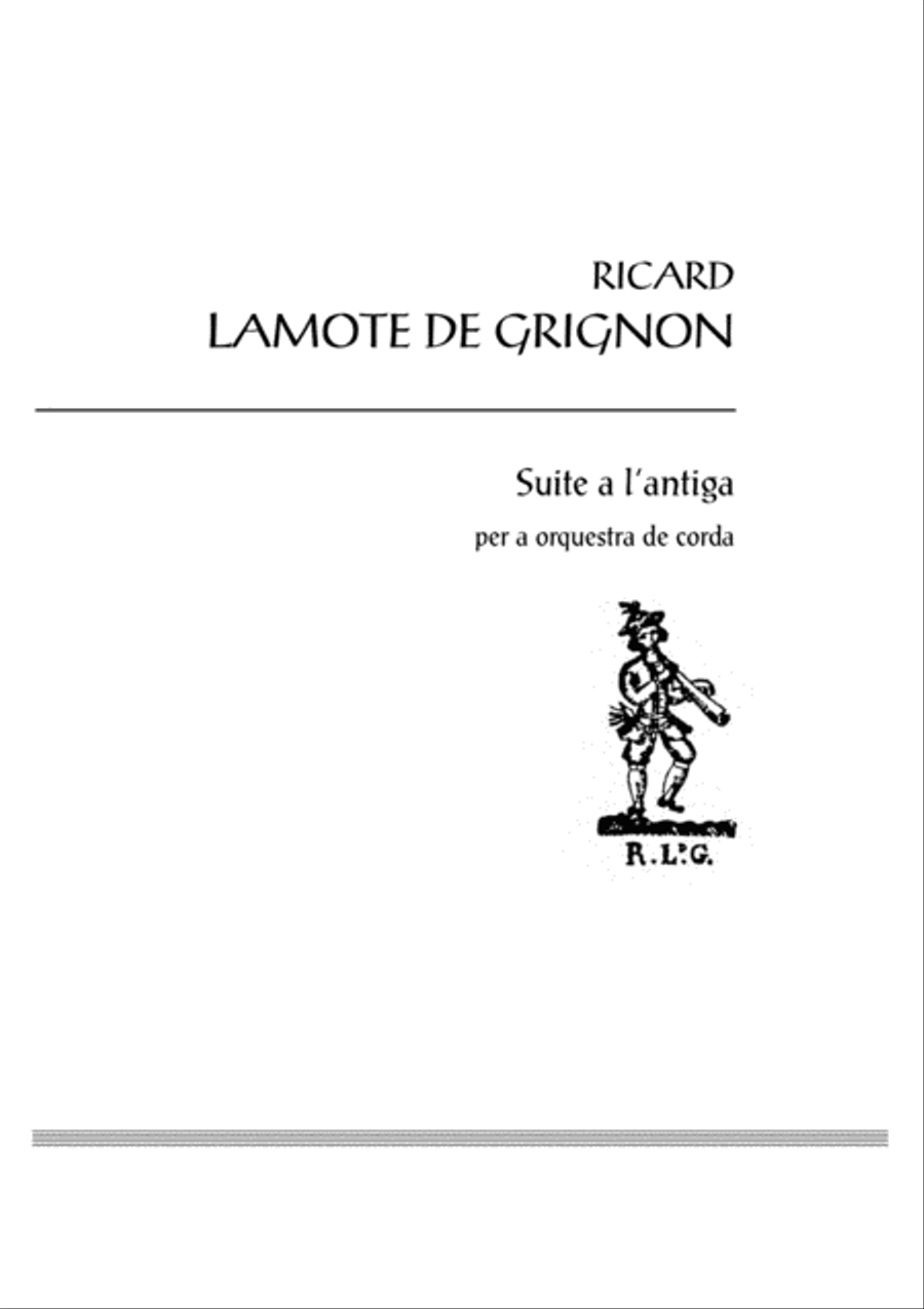 Suite a l'antiga - Score Only String Orchestra scores gallery preview page 3