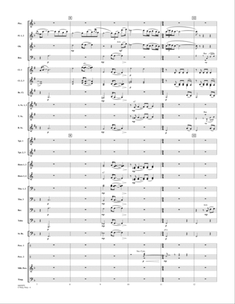 O Waly Waly (A Rhapsody For Band) - Conductor Score (Full Score) Concert Band scores gallery preview page 4