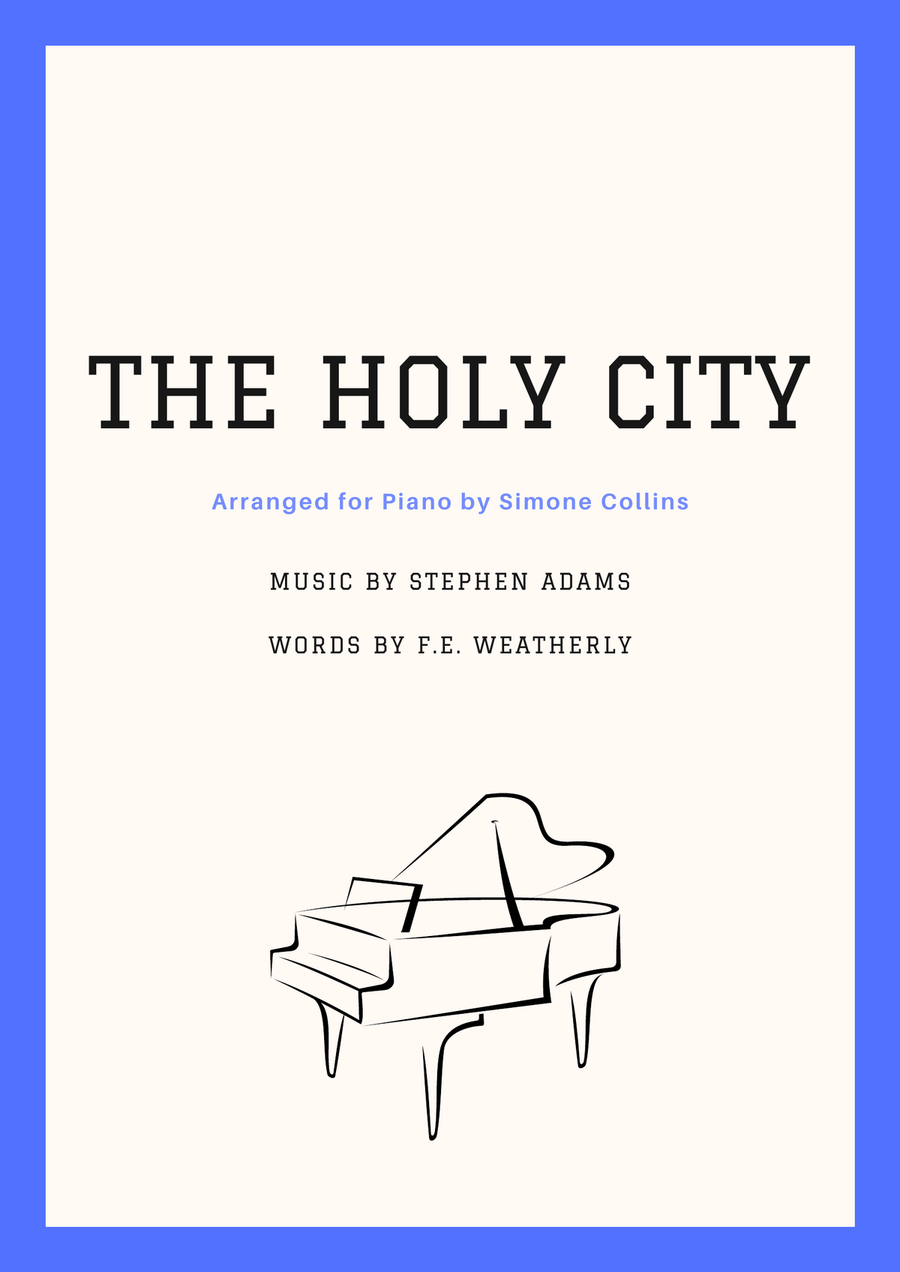 The Holy City (Intermediate Piano with Lyrics) Piano Solo scores gallery preview page 1