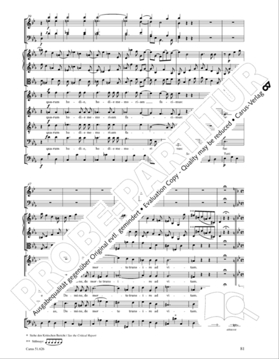 Missa longa in C major (Missa longa in C) 4-Part scores gallery preview page 93