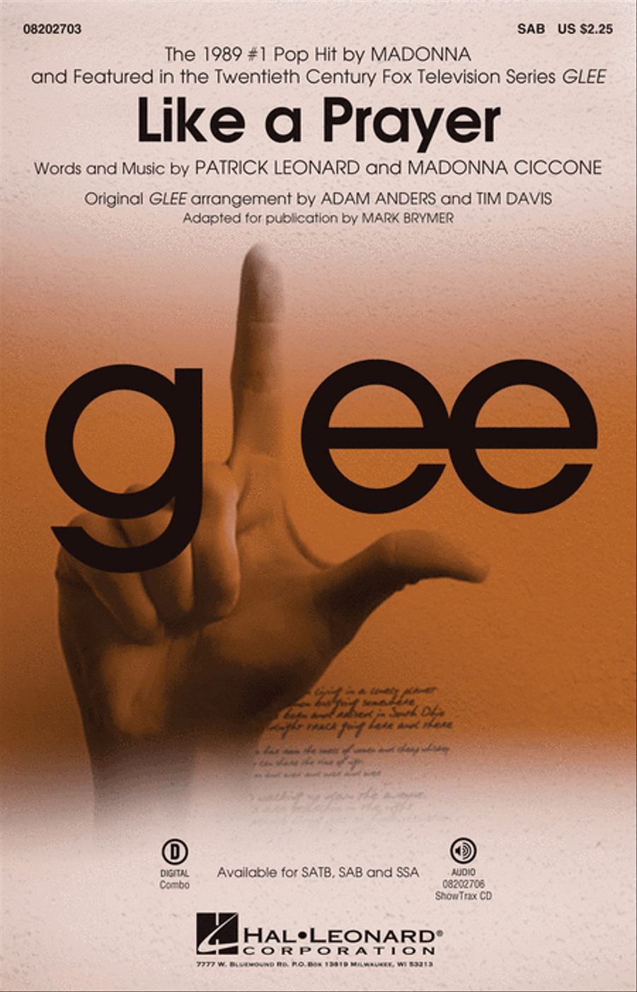 Like A Prayer (featured On Glee) 3-Part scores gallery preview page 1