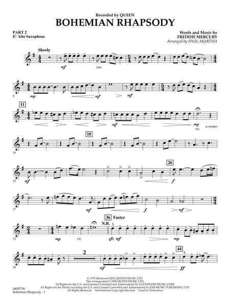 Bohemian Rhapsody - Pt.2 - Eb Alto Saxophone
