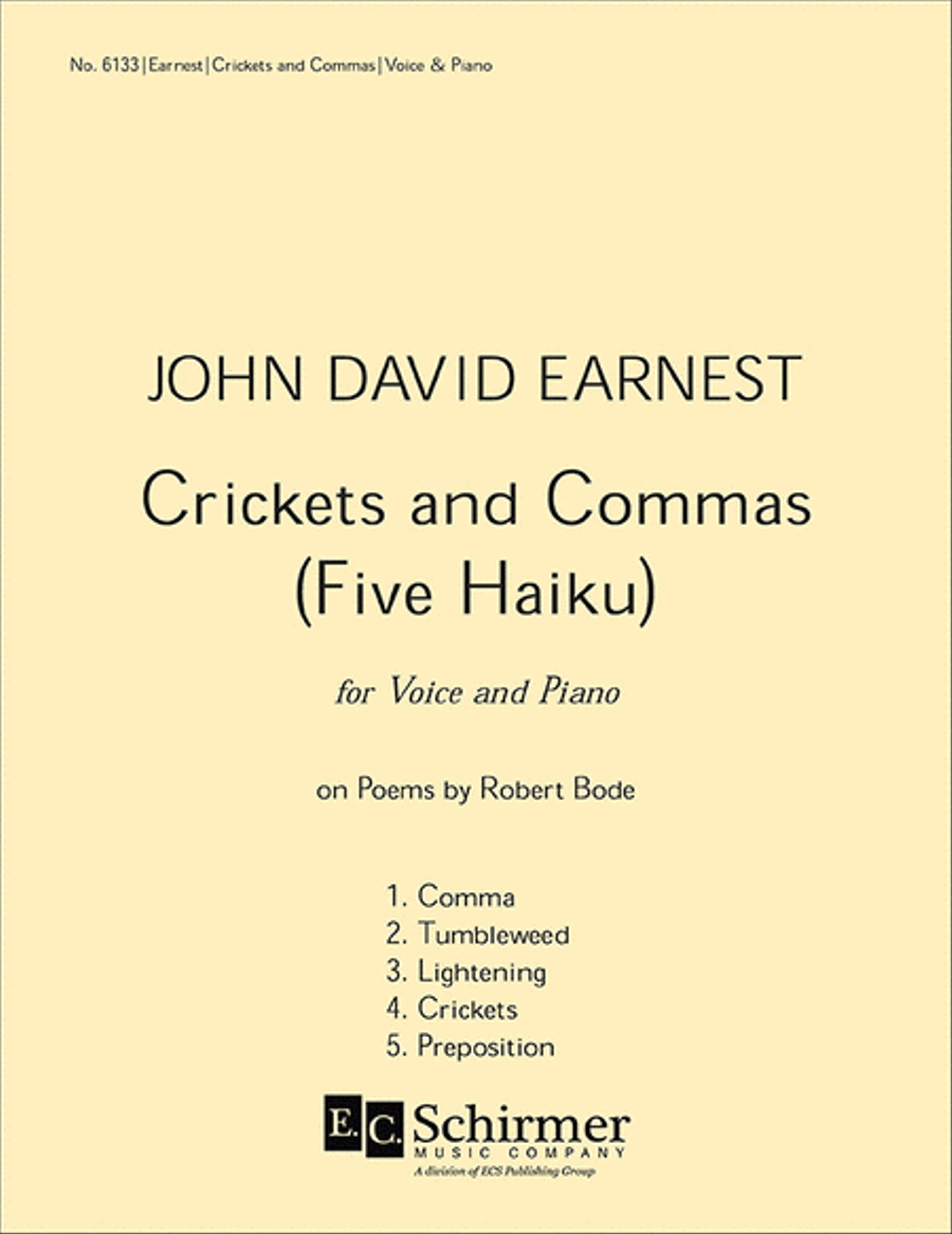 Crickets and Commas: Five Haiku High Voice scores gallery preview page 1