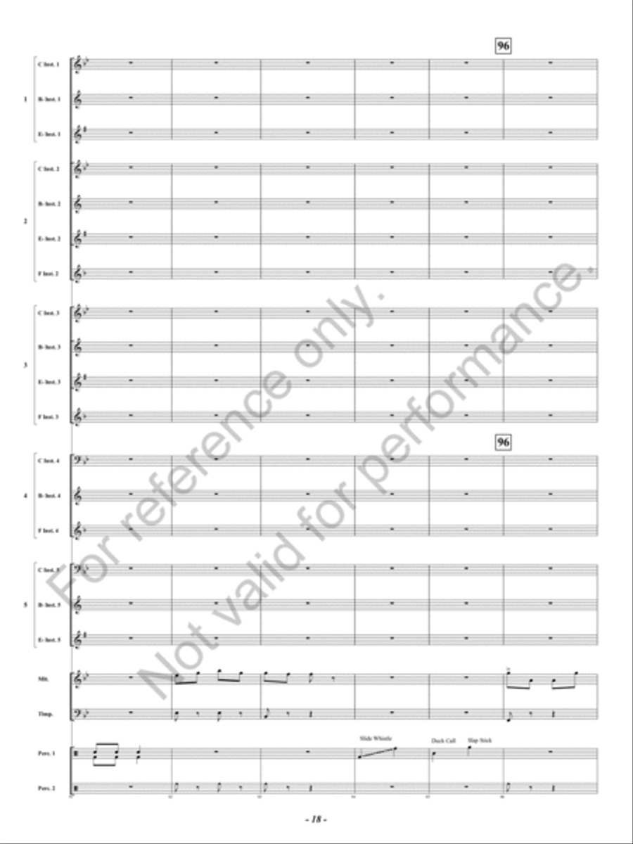Infernal Galop Concert Band scores gallery preview page 19