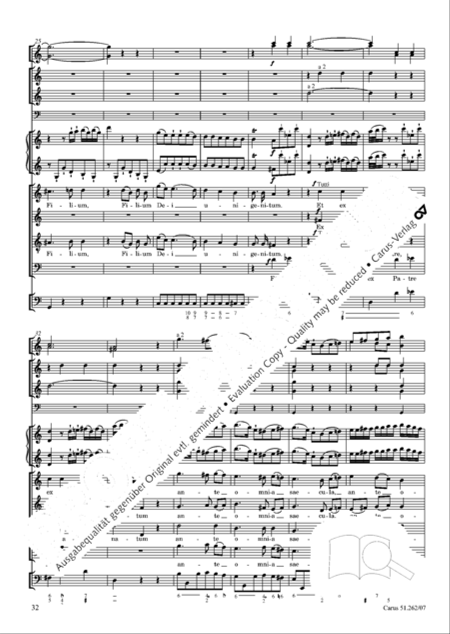 Missa longa in C major (Missa longa in C) 4-Part scores gallery preview page 33