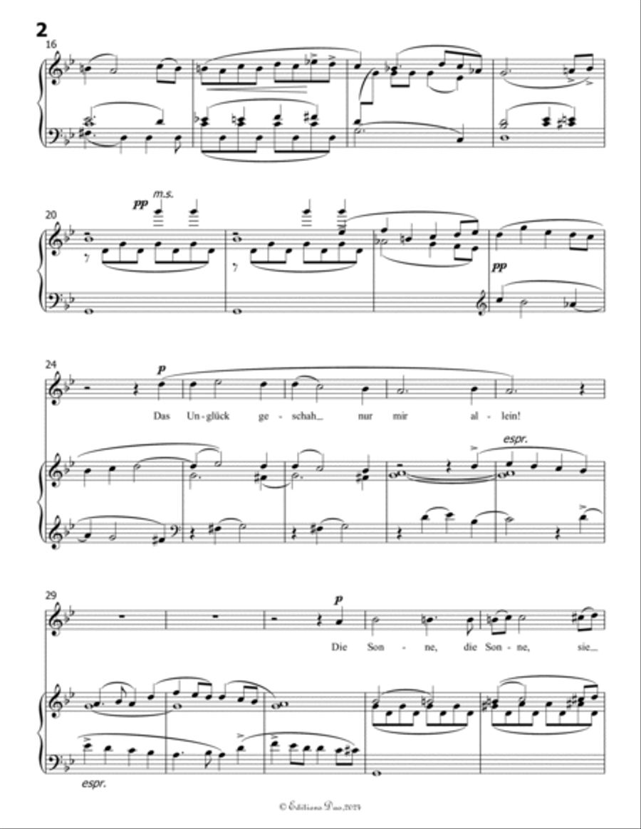 Nun will die Sonn so hell aufgehn, by Mahler, in g minor Piano, Vocal scores gallery preview page 4