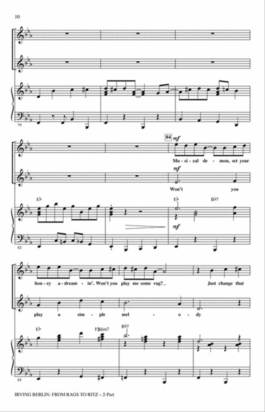 Irving Berlin: From Rags to Ritz 2-Part scores gallery preview page 3