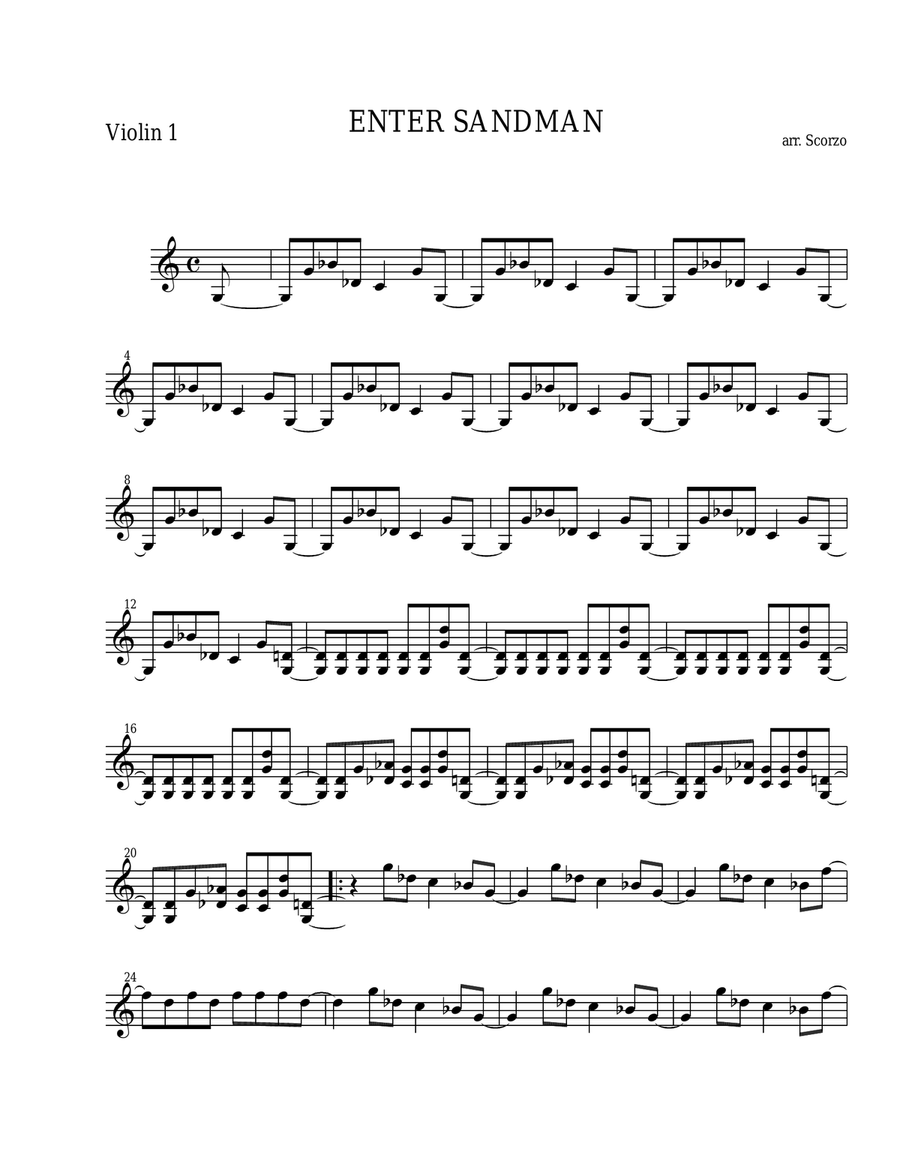 Enter Sandman Enter Sandman String Trio scores gallery preview page 1