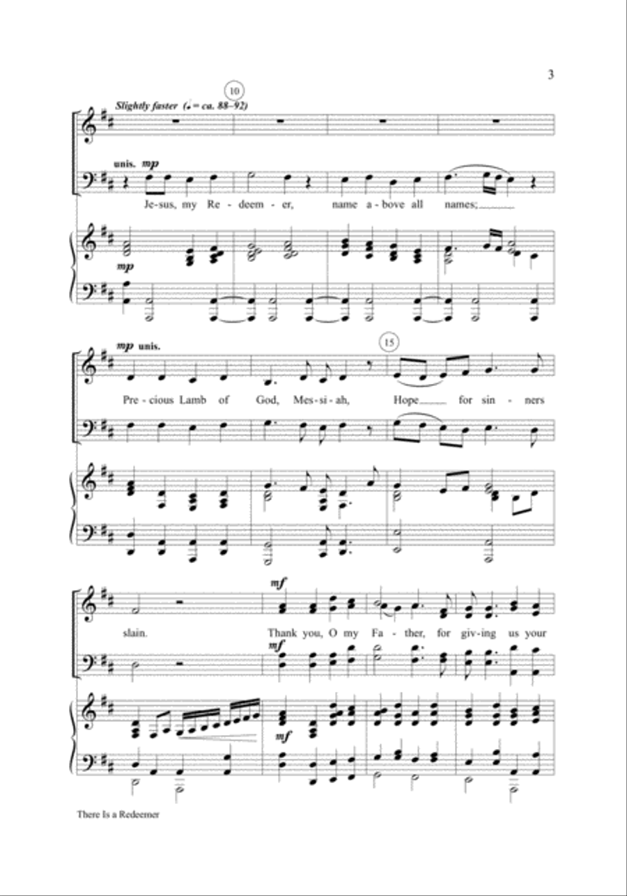 There Is a Redeemer 4-Part scores gallery preview page 3