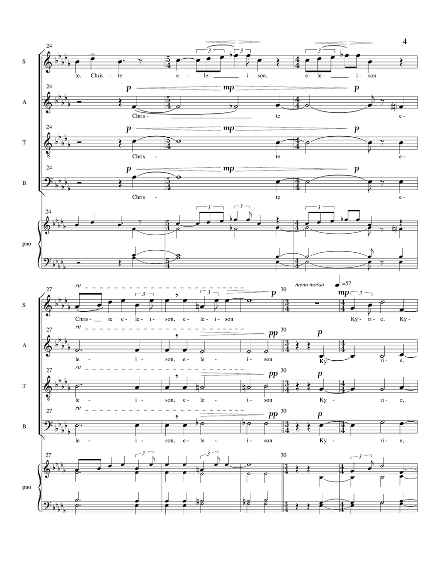 Missa Brevis for mixed choir a cappella 4-Part scores gallery preview page 5
