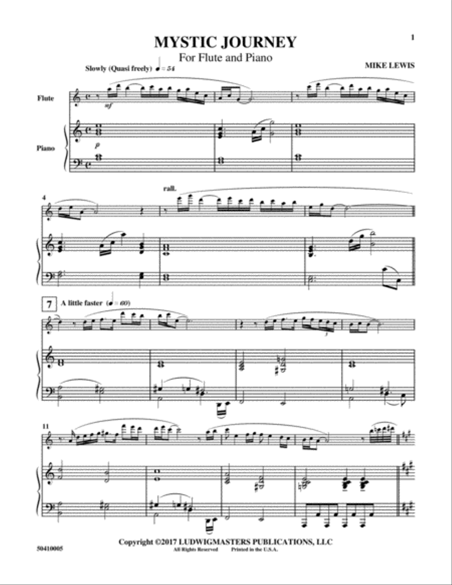Mystic Journey Flute Solo scores gallery preview page 1