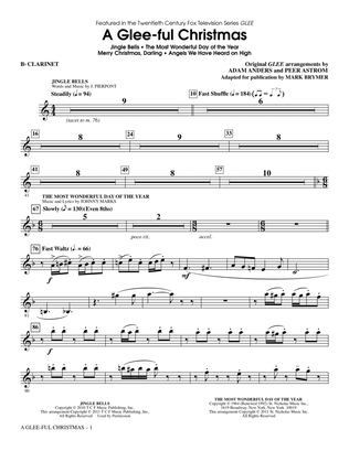 Book cover for A Glee-ful Christmas (Choral Medley)(arr. Mark Brymer) - Bb Clarinet