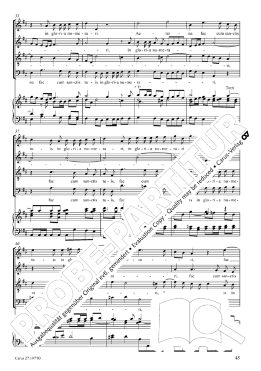 Te Deum in D a due cori SSATB scores gallery preview page 45