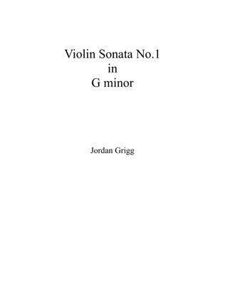 Book cover for Violin Sonata No.1 in G minor