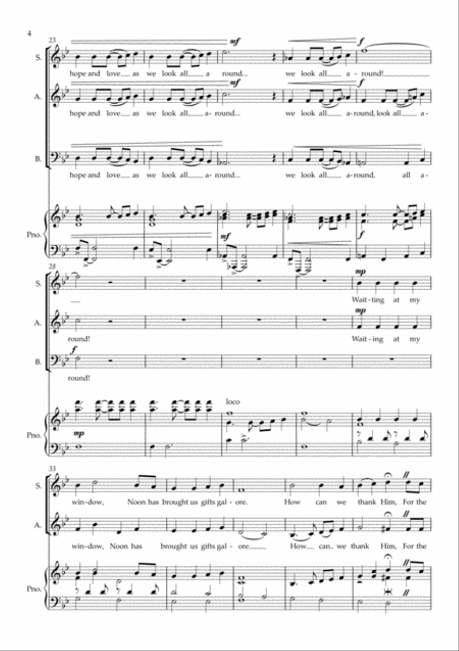 Bring Joy to the World SSA opt. B SSA scores gallery preview page 4
