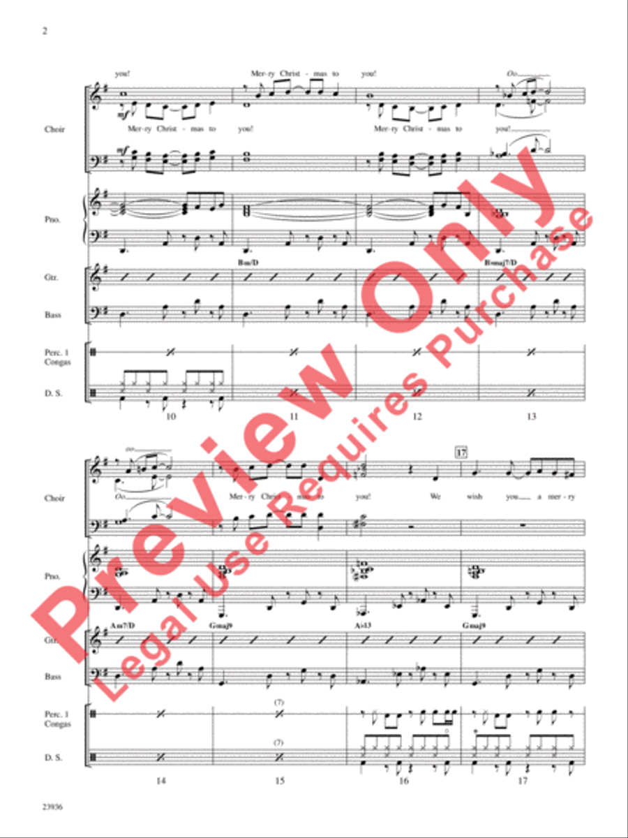 We Wish You a Merry Christmas Choir scores gallery preview page 3
