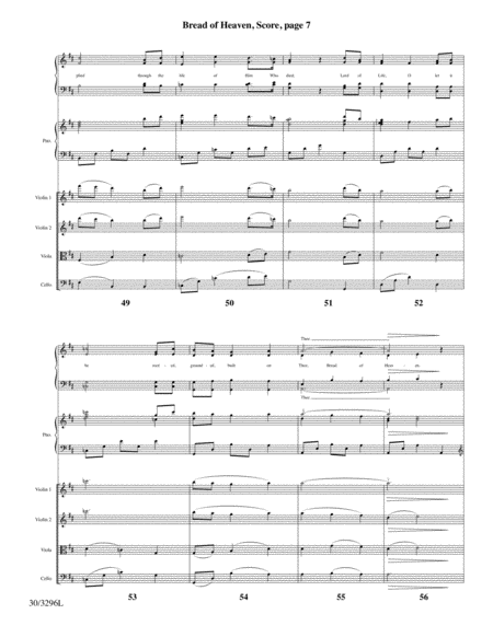 Bread of Heaven - String Quartet Score and Parts image number null