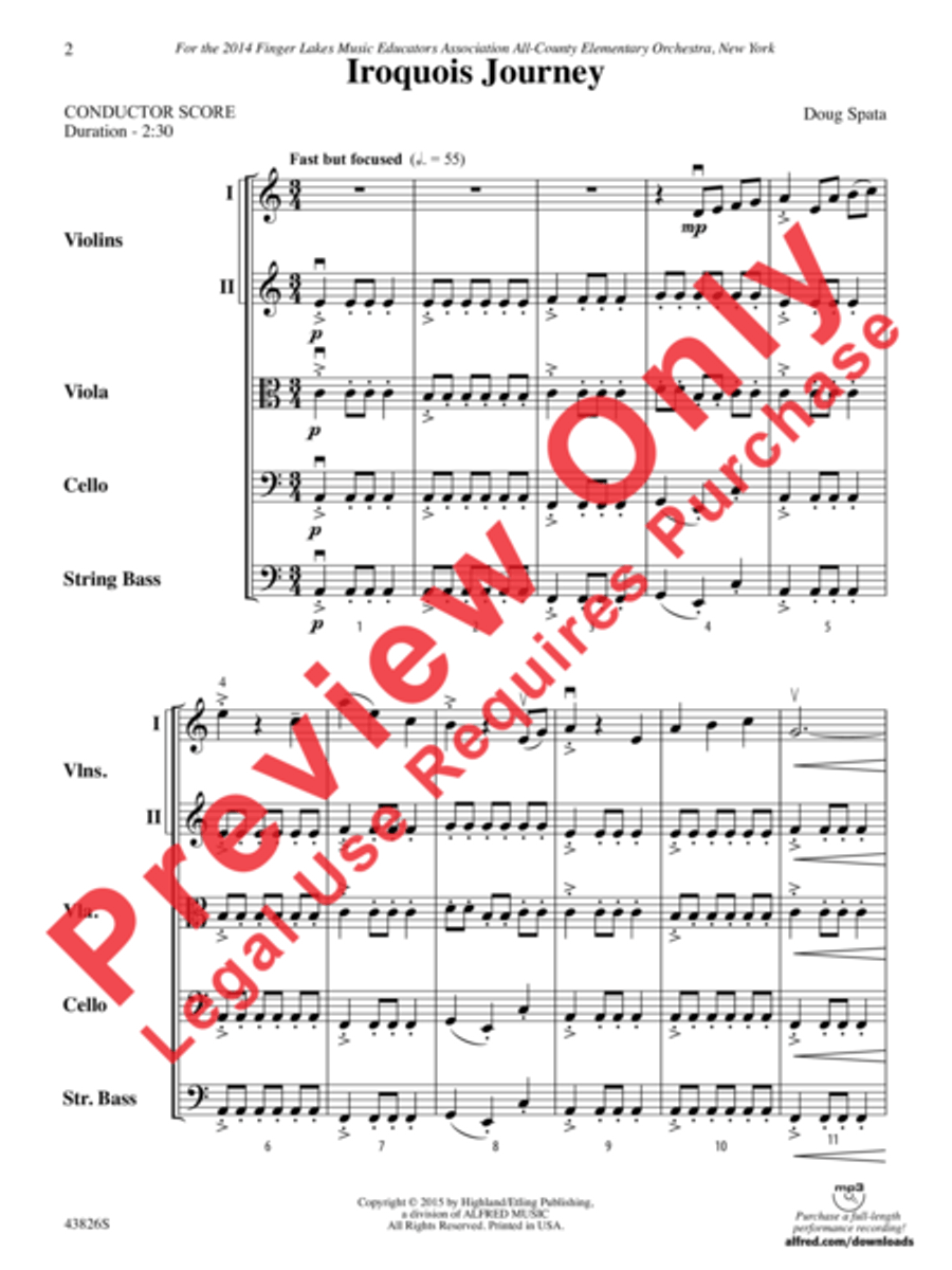 Iroquois Journey String Orchestra scores gallery preview page 3