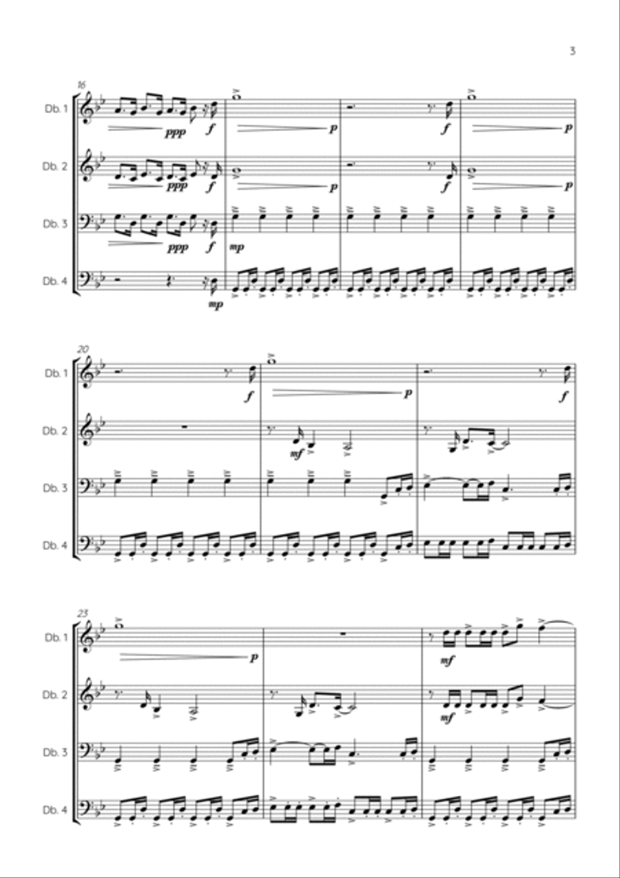 Theme From The Mandalorian Double Bass scores gallery preview page 5