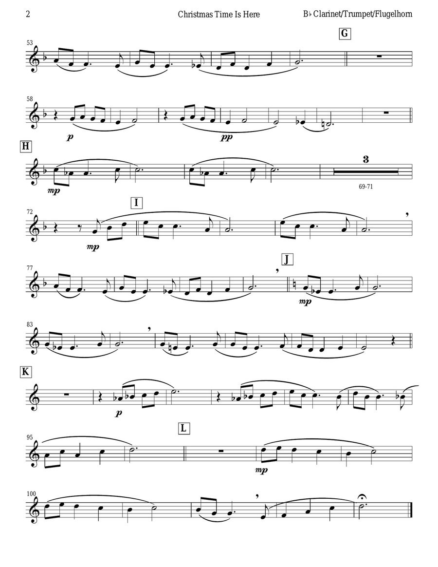Christmas Time Is Here Christmas Time Is Here B-Flat Trumpet scores gallery preview page 2