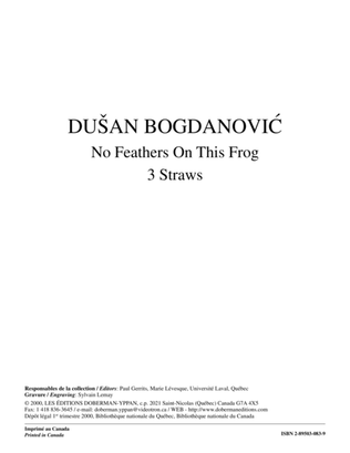 Book cover for No Feathers on this Frog & 3 Straws