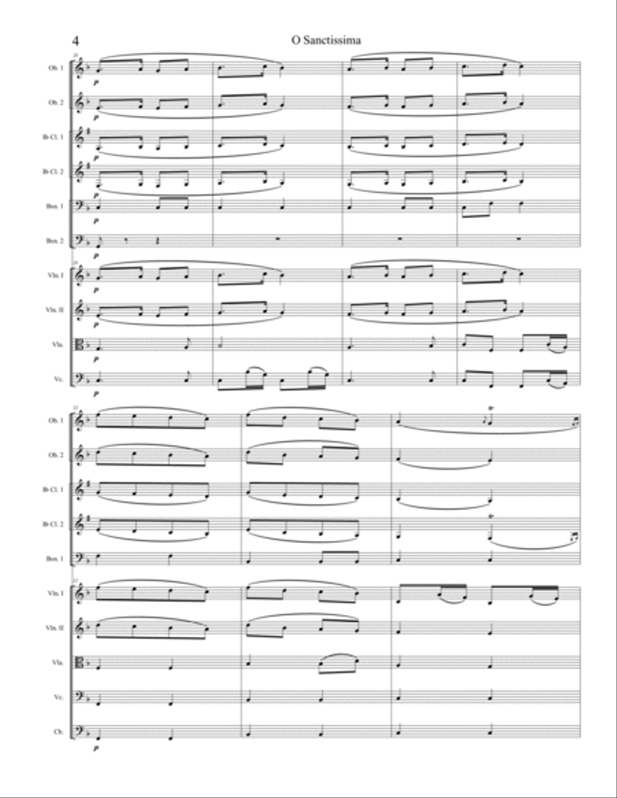 O Sanctissima Full Orchestra scores gallery preview page 4
