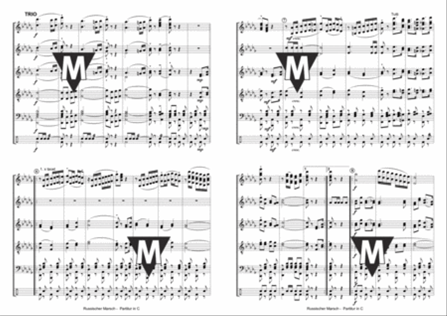 Russischer Marsch Concert Band scores gallery preview page 4