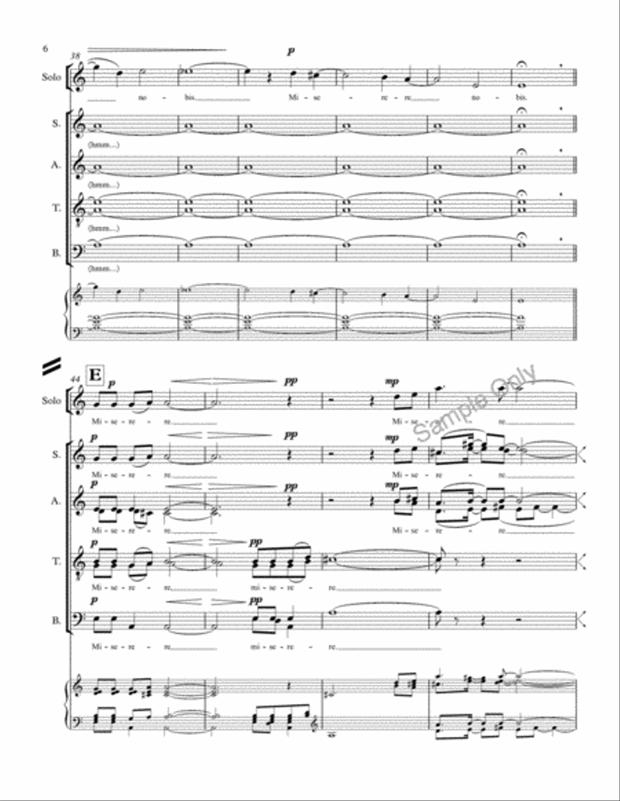 Miserere 4-Part scores gallery preview page 6